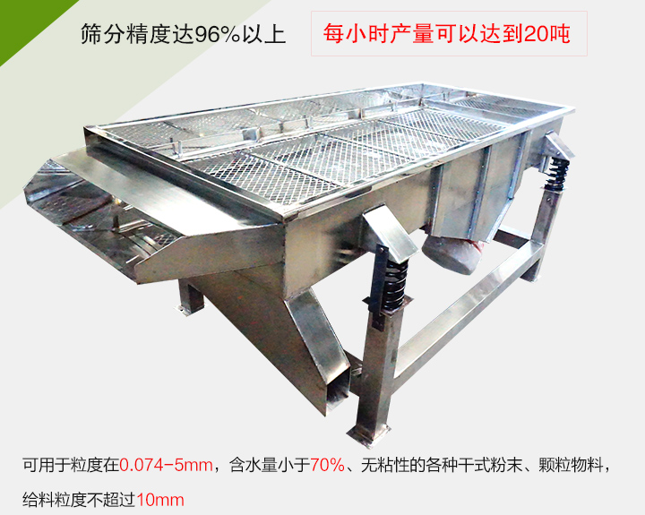 糧食篩分機(jī)各種干式粉末、顆粒物料，給料粒度不超過(guò)10mm